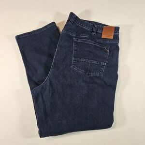 Tommy Bahama Jeans Men's 44x30 Blue Stretch Denim Straight Leg Boracay Dark Wash